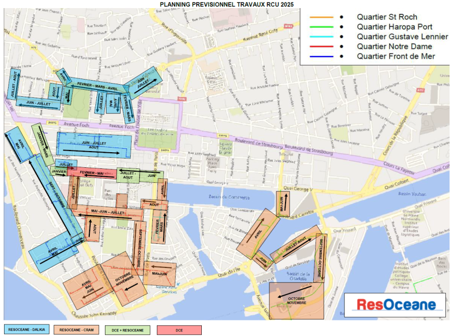 Planning travaux Résoceane