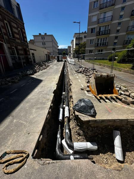 Atelier de pose du RCU - Rue Frederic Sauvage